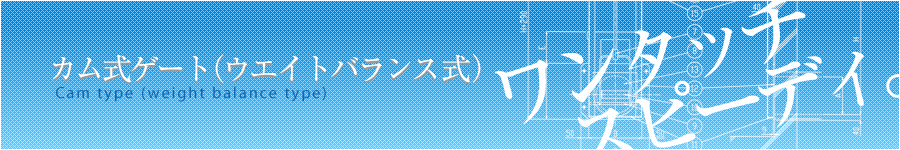 カム式ゲート（ウェイトバランス式）